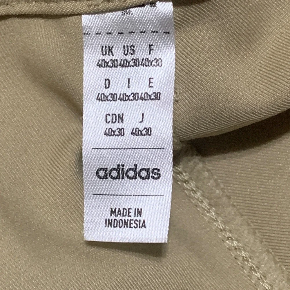 Adidas Pants Mens 40x30 Golf Tan Recycled Performance IU2823 Athletic Preppy